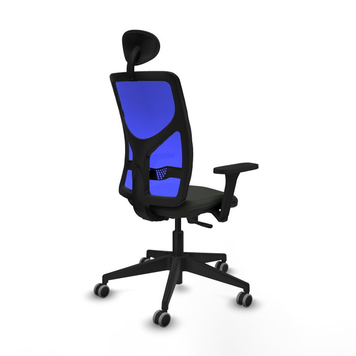 PIQUERAS Y CRESPO Silla de oficina Motilla con mecanismo Sincro, Negro y Azul PIQUERAS Y CRESPO Silla de oficina Motilla con mecanismo Sincro, Negro y Azul