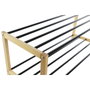 DKD Home Decor Zapatero Negro Natural Pino y Acero 80x31x32 cm