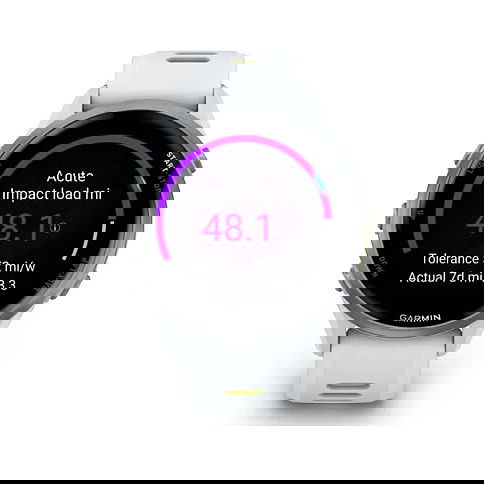 Garmin Forerunner 965 Reloj Inteligente Deportivo GPS Titanium 47mm Pantalla AMOLED Táctil 1.4" Blanco, Compatible con iPhone y Android, Batería 26h, 56g, Forerunner965