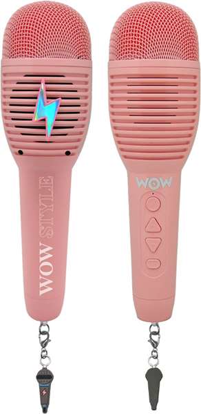 WOW Generation Micrófono Karaoke Grabador con Bluetooth, Batería 6-8h y Abalorios Intercambiables para Niños WOW Generation Micrófono Karaoke Grabador con Bluetooth, Batería 6-8h y Abalorios Intercambiables para Niños