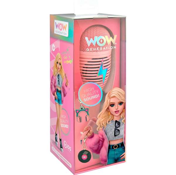WOW Generation Micrófono Karaoke Grabador con Bluetooth, Batería 6-8h y Abalorios Intercambiables para Niños WOW Generation Micrófono Karaoke Grabador con Bluetooth, Batería 6-8h y Abalorios Intercambiables para Niños