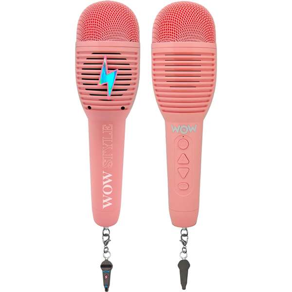 WOW Generation Micrófono Karaoke Grabador con Bluetooth, Batería 6-8h y Abalorios Intercambiables para Niños WOW Generation Micrófono Karaoke Grabador con Bluetooth, Batería 6-8h y Abalorios Intercambiables para Niños