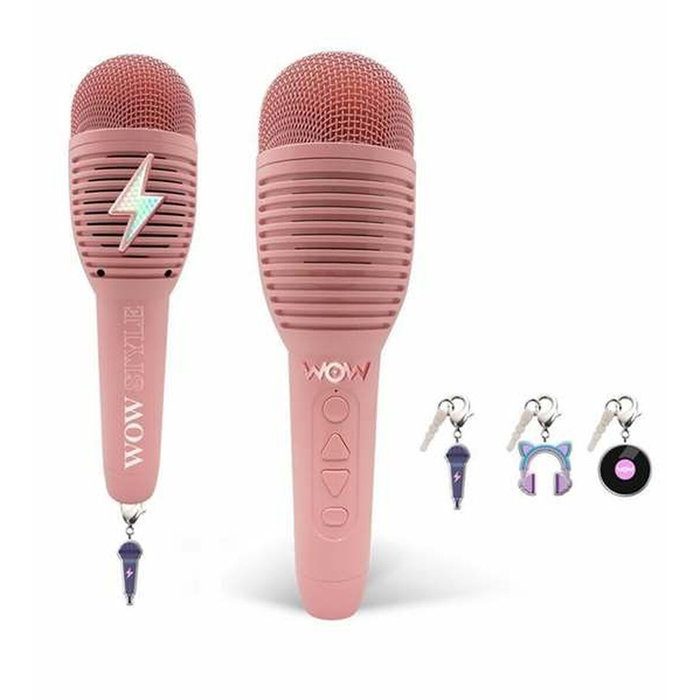 Wow Generation Micrófono Karaoke Grabador con Bluetooth Rosa Wow Generation Micrófono Karaoke Grabador con Bluetooth Rosa