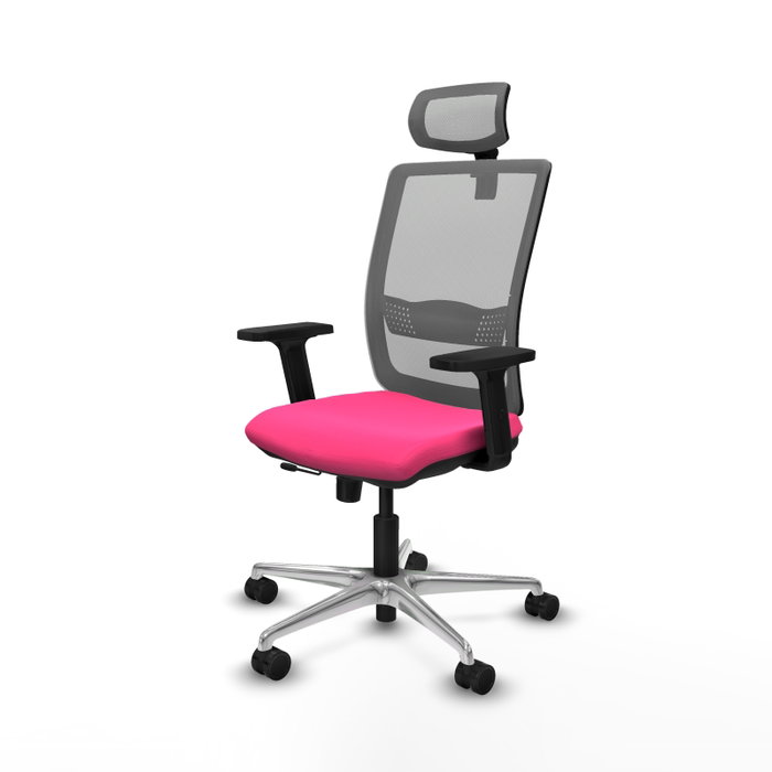 PIQUERAS Y CRESPO Silla de oficina Haches Rosa y Gris PIQUERAS Y CRESPO Silla de oficina Haches Rosa y Gris