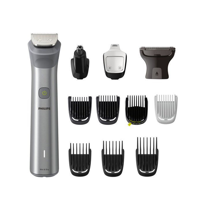 Philips Recortador 12 en 1 para Barba, Pelo y Cuerpo Series 5000 MG5940/15 - Cuchillas Autoafilables, Impermeable, Inalámbrico, 12 Accesorios Philips Recortador 12 en 1 para Barba, Pelo y Cuerpo Series 5000 MG5940/15 - Cuchillas Autoafilables, Impermeable, Inalámbrico, 12 Accesorios