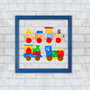 Wallity CAM114397 Cuadro Decorativo Enmarcado de Madera con Cristal 32x32 cm