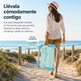 JugaToys Silla de playa de aluminio color aguamarina con asas
