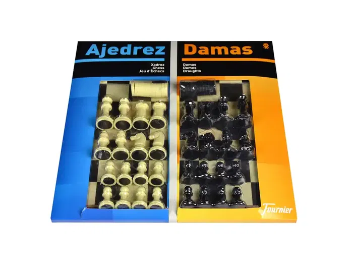 Fournier Ajedrez Damas Tablero Grande 41x40x4,6 cm