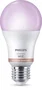 Philips 8720169170933 - Bombilla LED Inteligente WiZ, Wi-Fi/Bluetooth, A60 E27 8.5W (Equivalente 60W), Blanco Mate, RGB y Blanco Regulable (Cálido a Frío), Control por App y Voz