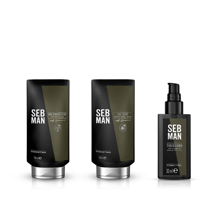 SEBMAN THE GROOM Aceite de Cuidado para Barba y Cabello - Suaviza, Define y Da Brillo - Con Aceites de Argán, Jojoba, Almendra y Uva - 30 ml