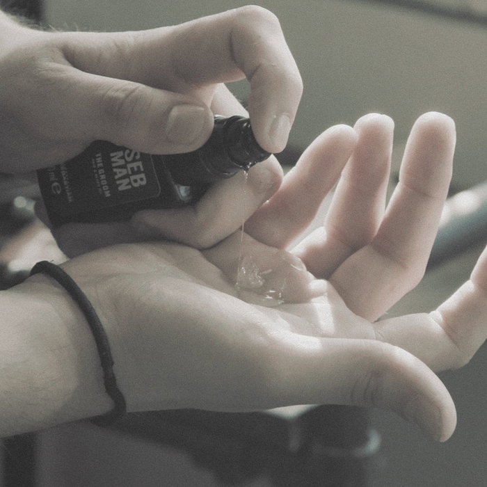 SEBMAN THE GROOM Aceite de Cuidado para Barba y Cabello - Suaviza, Define y Da Brillo - Con Aceites de Argán, Jojoba, Almendra y Uva - 30 ml