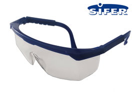 SIFER Gafas de seguridad SHS2004 con patillas ajustables y protección lateral