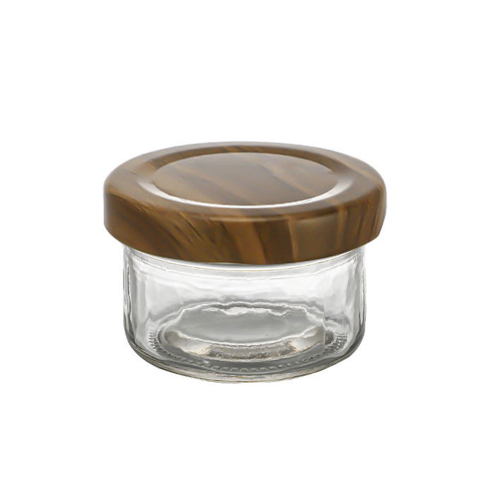 La Mediterran Tarrito Vidrio Multiusos Wood 100 cc 7.2x4.8 cm (72 Unidades)