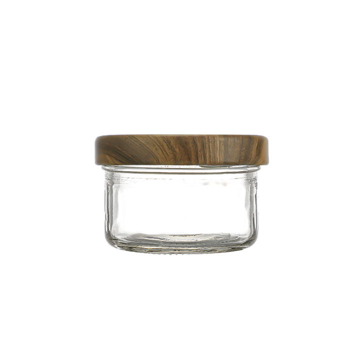 La Mediterran Tarrito Vidrio Multiusos Wood 100 cc 7.2x4.8 cm (72 Unidades)