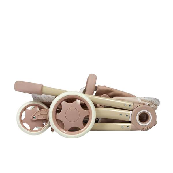 Decuevas Coche de Muñeca 3 en 1 Plegable Tulipe con Bolso para Muñecas de hasta 48 cm, 41x62x70 cm, Metal y Plástico