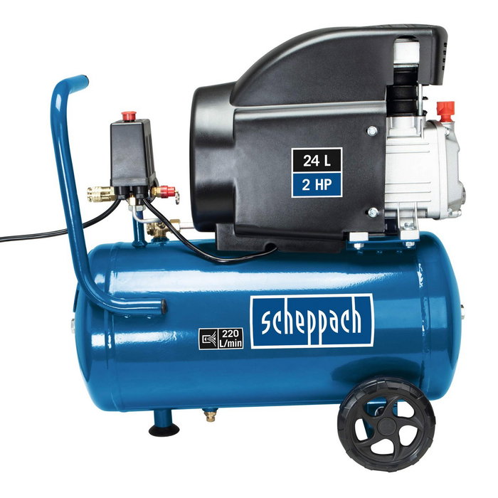 Scheppach HC26 Compresor de aire horizontal 24L 1500W 8 bares