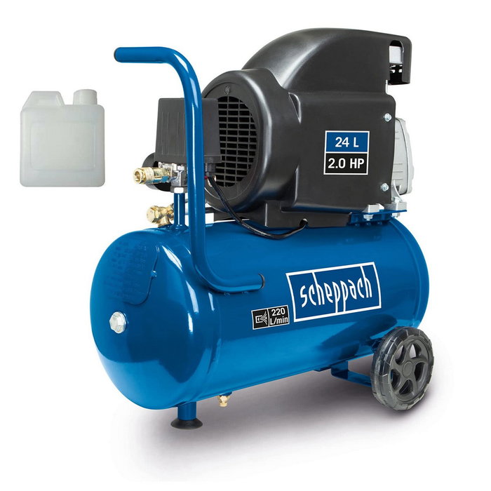 Scheppach HC26 Compresor de aire horizontal 24L 1500W 8 bares