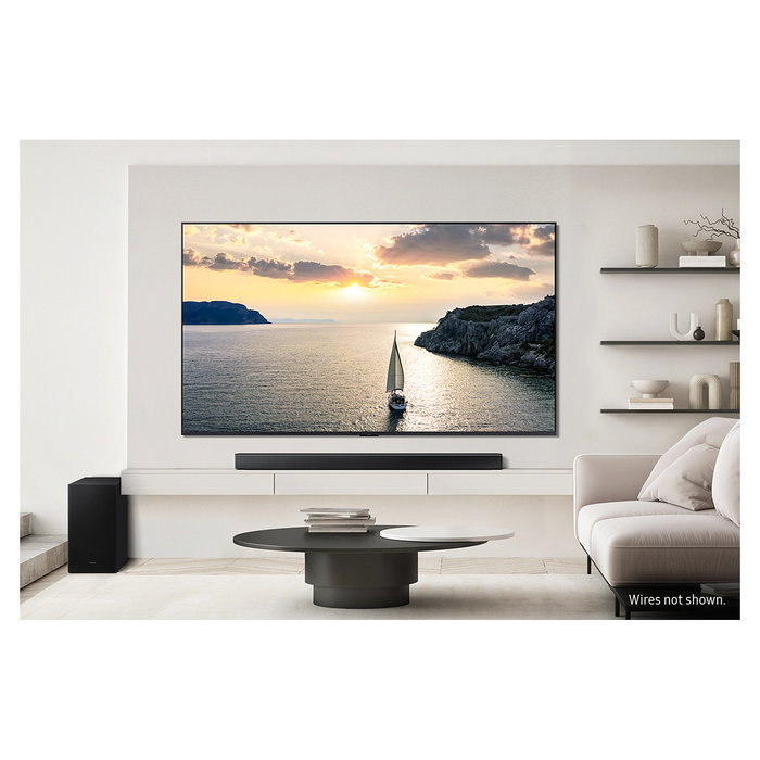 Samsung HW-B750F Soundbar 5.1 Canales 400W con Subwoofer, DTS Virtual:X, Dolby Digital, Bluetooth, Negro – Incluye Montaje Pared y Mando