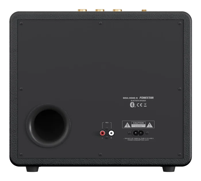 Fonestar Altavoz SOUL-HOME-N Bluetooth 5.3 80W 2.1 con Función TWS, Conectividad Jack y RCA, Caja Madera MDF, Color Negro