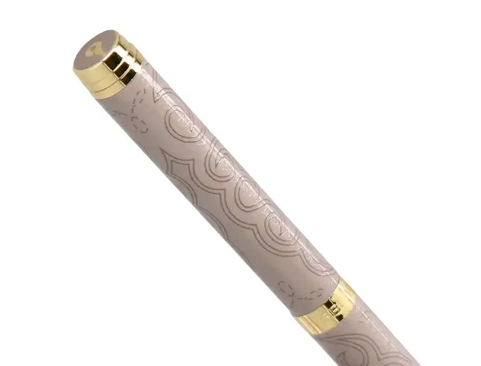 Belius Wild West Bolígrafo Aluminio Beige Dorado, Tinta Azul, Caja de Diseño