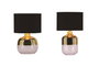 DKD Home Decor Lámpara de Sobremesa de Cristal Dorado y Transparente 22x22x33 cm (Surtido de 2) inevitable