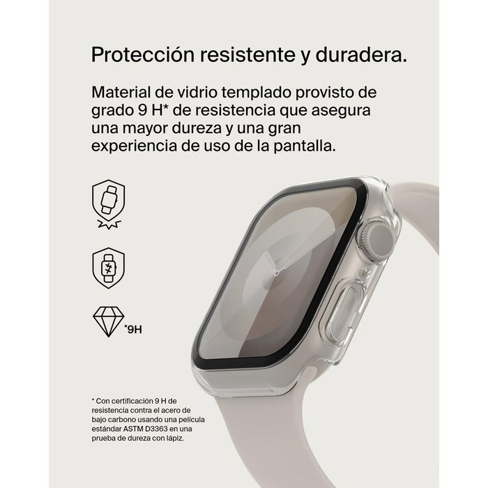 Belkin Protector de Pantalla Templado temperedcurve Bumper para Apple Watch Series 4-9, SE 1-3 y Apple Watch 44/45mm Belkin Protector de Pantalla Templado temperedcurve Bumper para Apple Watch Series 4-9, SE 1-3 y Apple Watch 44/45mm