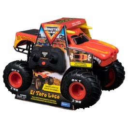 Spin Master Monster Jam El Toro Loco Camión Monstruo RC Efectos Humo Escala 1:15 para Niños 4 Años Monster Truck Juguete