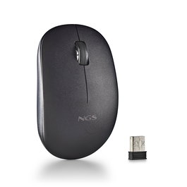 NGS FOG Pro Ratón Inalámbrico Óptico 1000 DPI con Botones Silenciosos y Nanorreceptor USB, Ambidiestro para Oficina y Portátil, Alcance 10m