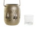 DKD Home Decor Portavelas Metal Dorado Surtido de 2 unidades