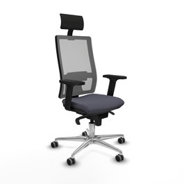 PIQUERAS Y CRESPO Silla de oficina Horna con mecanismo Sincro, Gris