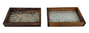 DKD Home Decor Bandeja Vaciabolsillos Teca y Capiz 20x13x3 Surtido