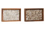 DKD Home Decor Bandeja Vaciabolsillos Teca y Capiz 20x13x3 Surtido