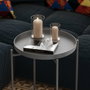 Hanah Home Mesa de Centro SHB-007-C Metal Gris 46x56x46 cm