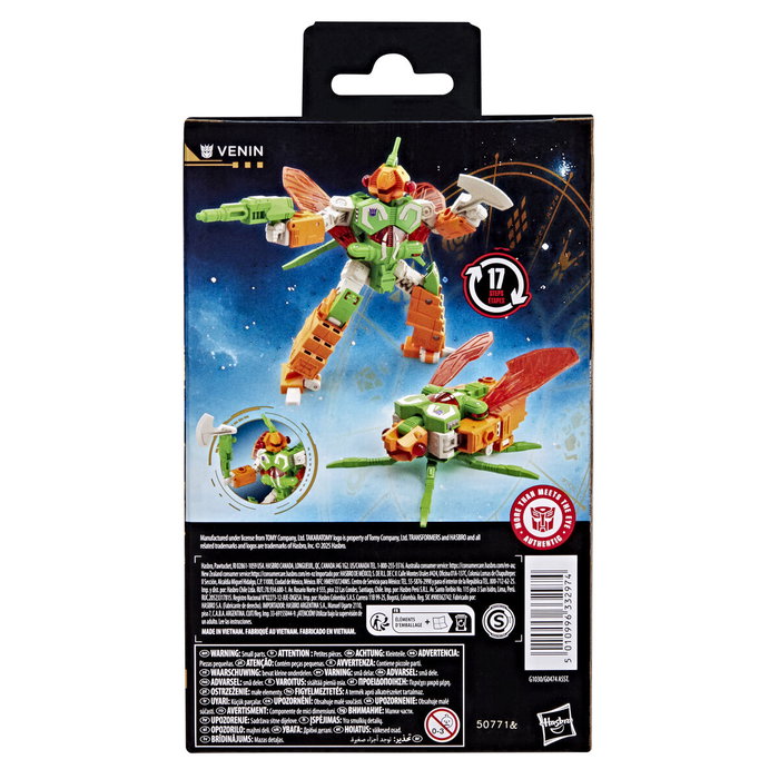 Hasbro Transformers La Era de los Primes Figura Venim Articulada 14cm con Accesorios