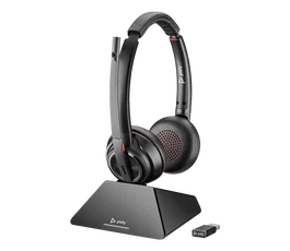 Poly Auriculares Savi 8220 UC Negro DECT Inalámbricos con Cancelación Ruido para PC/Mac - Referencia 8D3F5AA