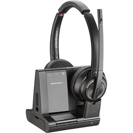 HP Poly Savi 8220 UC Auriculares Inalámbricos Diadema Bluetooth DECT Microsoft Teams Certificado USB-A Cancelación Activa de Ruido 13h Batería Negro