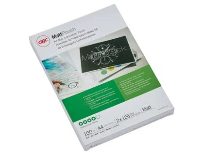 GBC Fundas para Plastificar A4 Mate 125µ Paquete de 100 GBC Fundas para Plastificar A4 Mate 125µ Paquete de 100