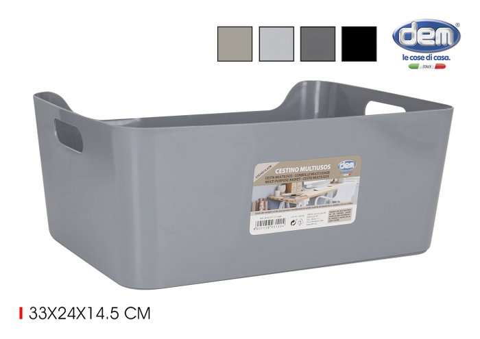 Dem Cesta Multiusos 33 x 24 x 14.5 cm (12 Unidades) Dem Cesta Multiusos 33 x 24 x 14.5 cm (12 Unidades)