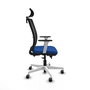 PIQUERAS Y CRESPO Silla de oficina Haches con mecanismo Sincro/Traslack Azul y Negro