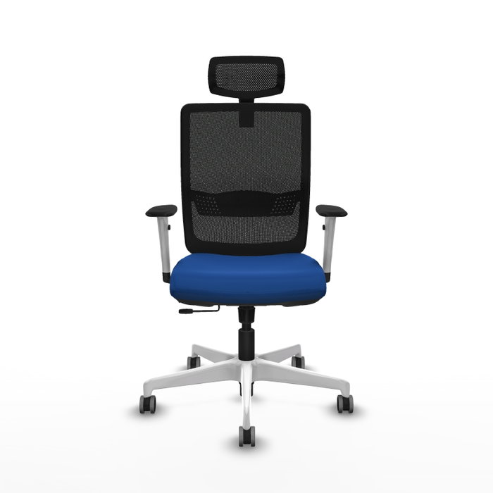 PIQUERAS Y CRESPO Silla de oficina Haches con mecanismo Sincro/Traslack Azul y Negro