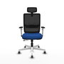 PIQUERAS Y CRESPO Silla de oficina Haches con mecanismo Sincro/Traslack Azul y Negro