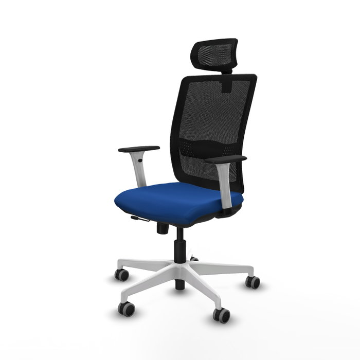 PIQUERAS Y CRESPO Silla de oficina Haches con mecanismo Sincro/Traslack Azul y Negro