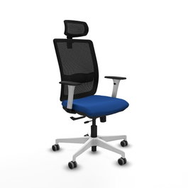 PIQUERAS Y CRESPO Silla de oficina Haches con mecanismo Sincro/Traslack Azul y Negro