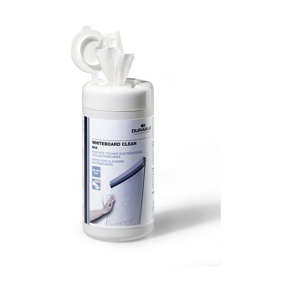 Durable 5759-02 Toallitas de limpieza para pizarras blancas, 100 unidades