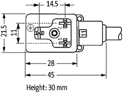 MURRELEKTRONIK Cable de conexión BI 3 pines hembra 24VDC 4A 3m