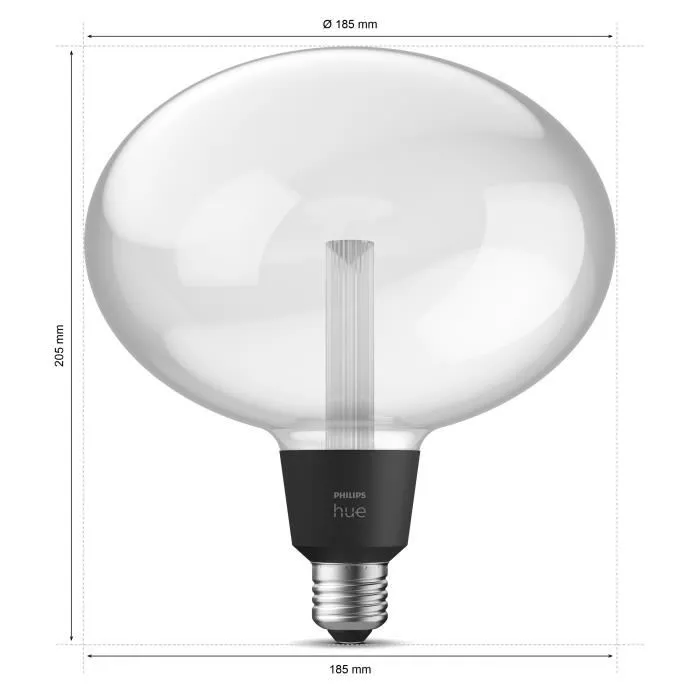 Philips Hue Bombilla LED Inteligente Ellipse E27 Blanca y Color Ambiance, Compatible Bluetooth, PHI8719514419278