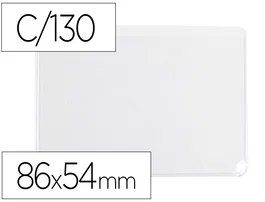 Q-connect Funda portadocumento DNI 130 micras PVC transparente con uñero