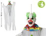 Atosa Payaso Colgante de Halloween de Tela para Exteriores de 180 cm, Ropa Blanca y Cara Monstruosa