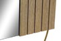 DKD Home Decor Espejo de Metal y Cristal con Perchero Natural y Dorado 30x4x60,5 cm