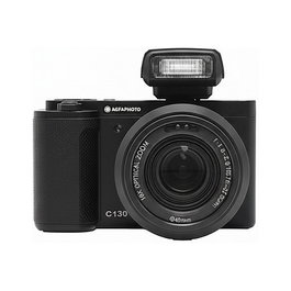 AgfaPhoto Realishot C130 - Cámara Compacta 24 MP, Sensor CMOS, Zoom Óptico 10x, Grabación 4K Ultra HD, Pantalla Táctil 2.8", WiFi, Negro